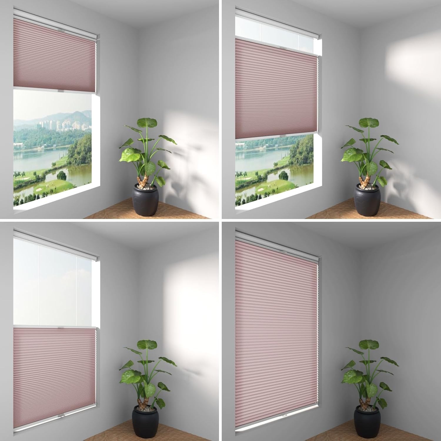 Changshade CUSTOM Light FilteringTop-down Bottom Up Cellular Shades Honeycomb