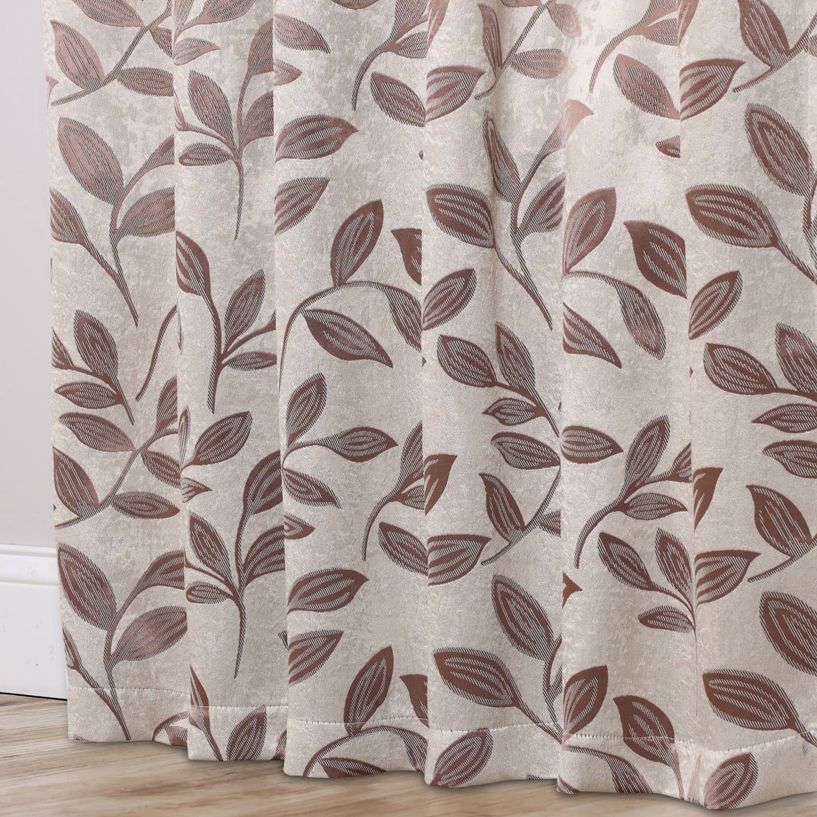 Superior Blackout Curtains 2 Pack Set of 2 26″ x 84″ White-Copper