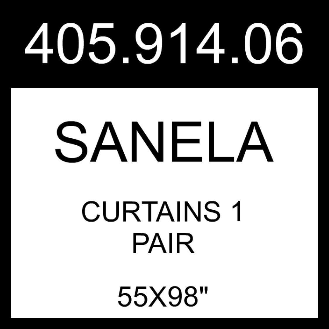 IKEA SANELA Curtains 1 Pair Dark Blue 55×98″ 405.914.06