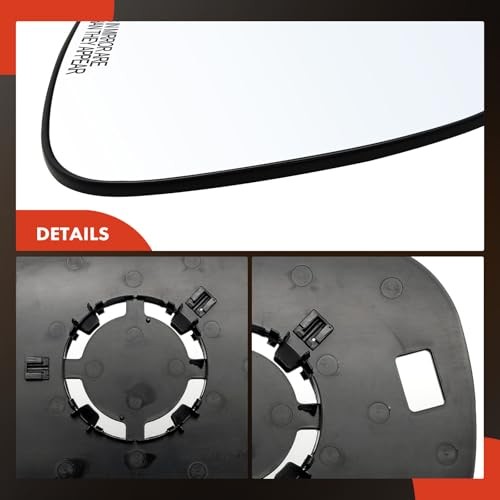 2-PC Driver and Passenger Side Heated Mirror Glass with Backing Plate