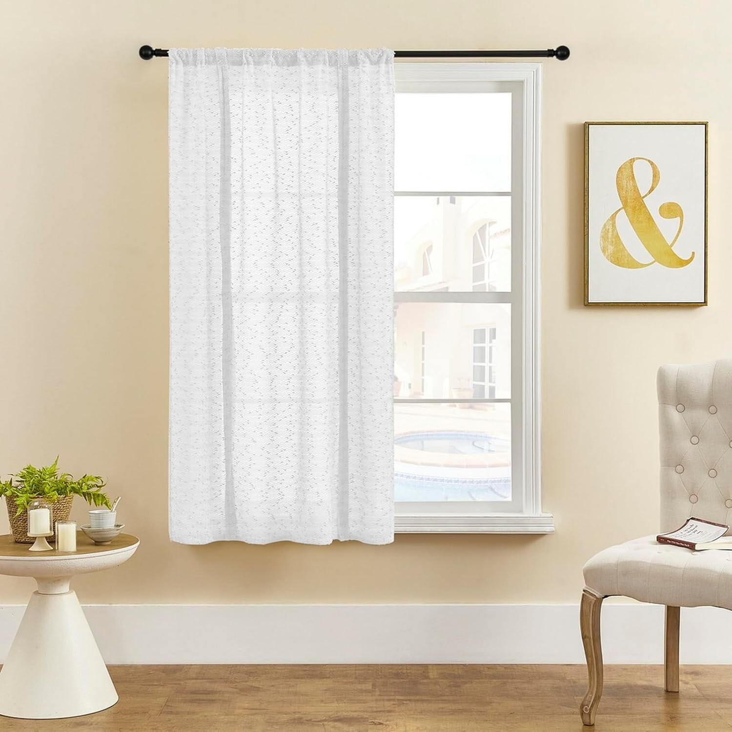 Curtain Tie Up Window Shade Light Blocking Curtains 32″ W x 56″ L