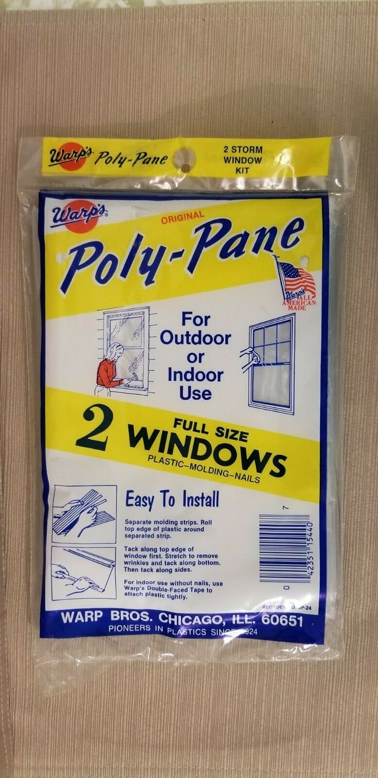Warp’s 2 Piece 3’x6′ Storm Window Transparent Plastic Film Water Resistant Kit