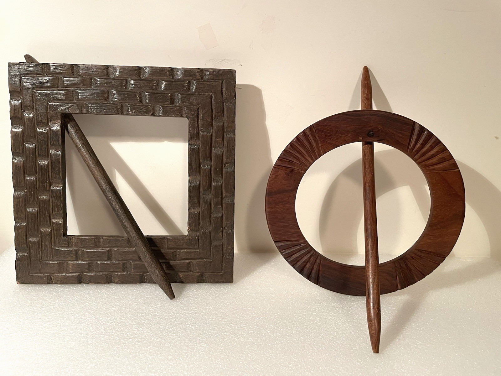 Wooden Window Curtain Brooch Tieback Holdback Square /Round Your Choice Each $15