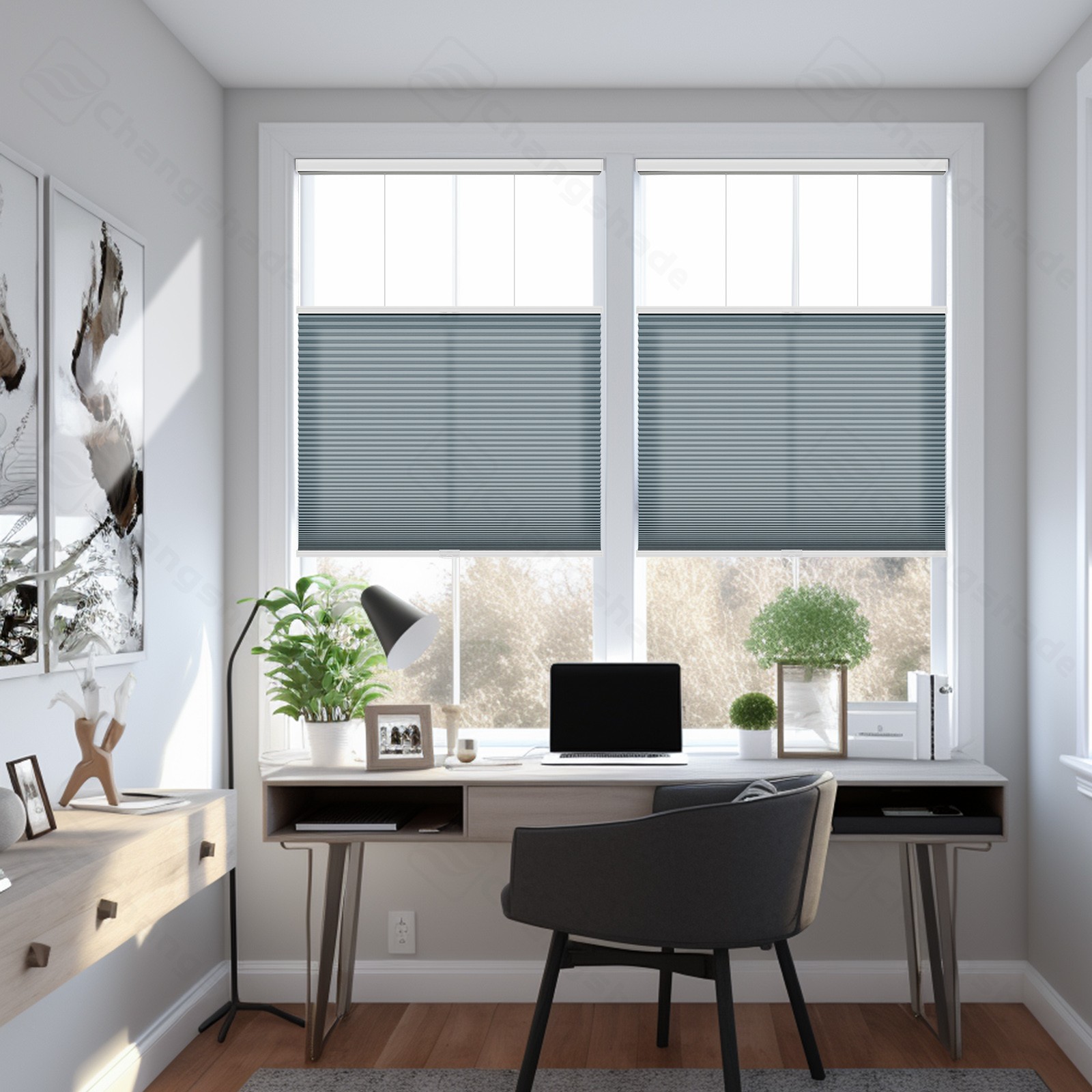 Changshade CUSTOM Cordless Blackout Top-Down Bottom Up Cellular Blinds Honeycomb