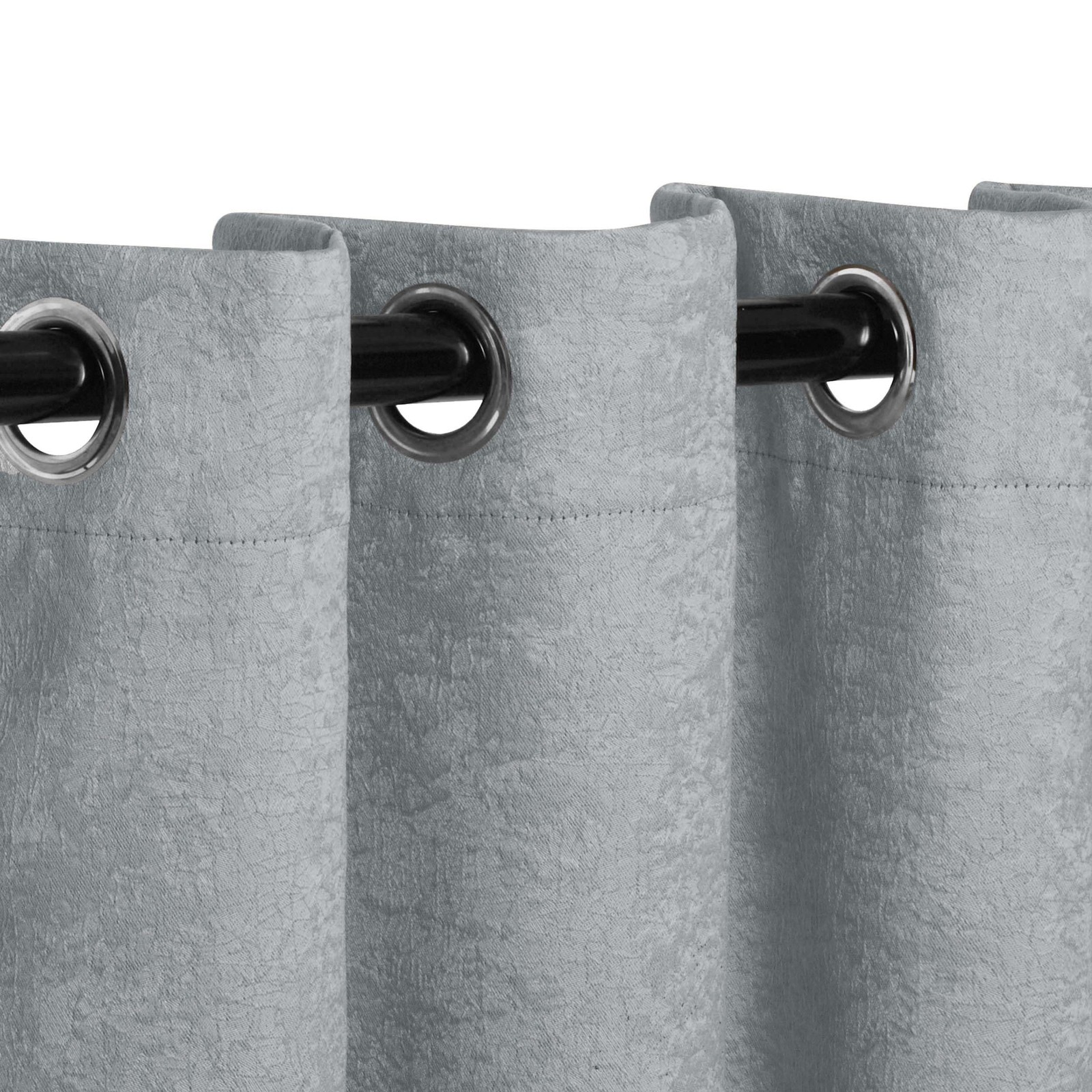 Superior Blackout Curtains, Sun Blocking Curtain, Set 2 Panels, 42″x96″, Chrome-