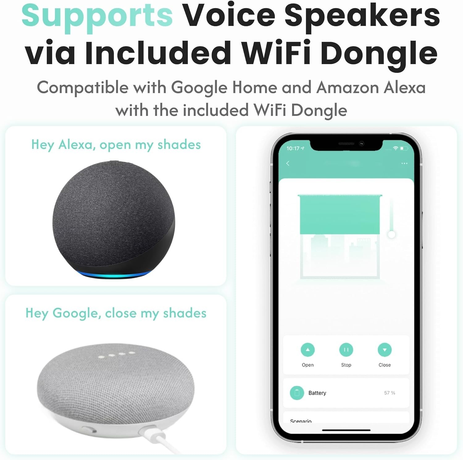 Aura Smart Shade Driver | WiFi Remote Control Blinds | Voice Control Alexa Go…