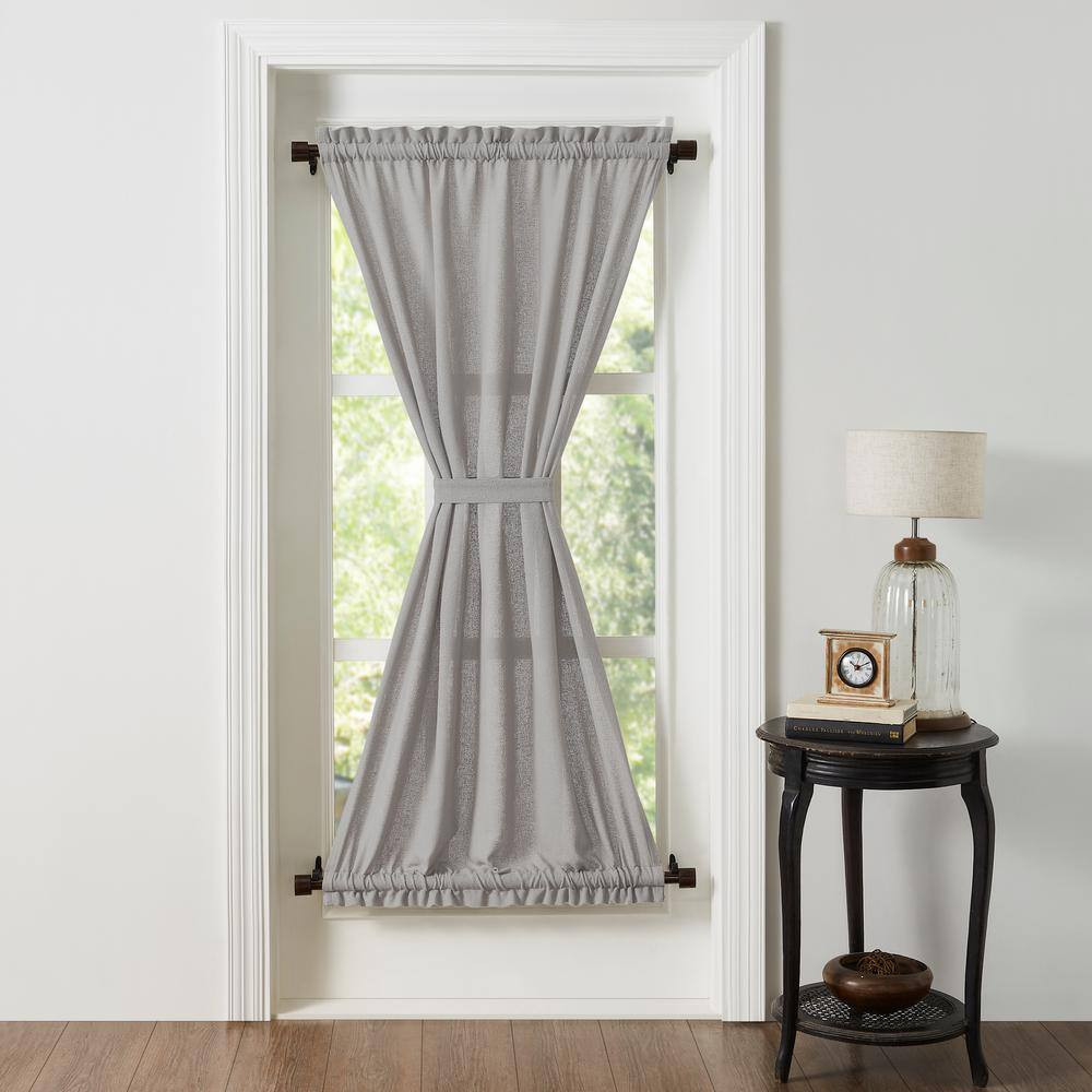 Burlap Dove Grey 40 In. W X 72 In. L Cotton Light Filtering Rod Pocket Farmhouse