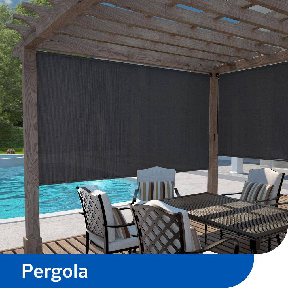 Montecito Cordless UV Blocking Fade Resistant Fabric Exterior Roller Shade 72 In