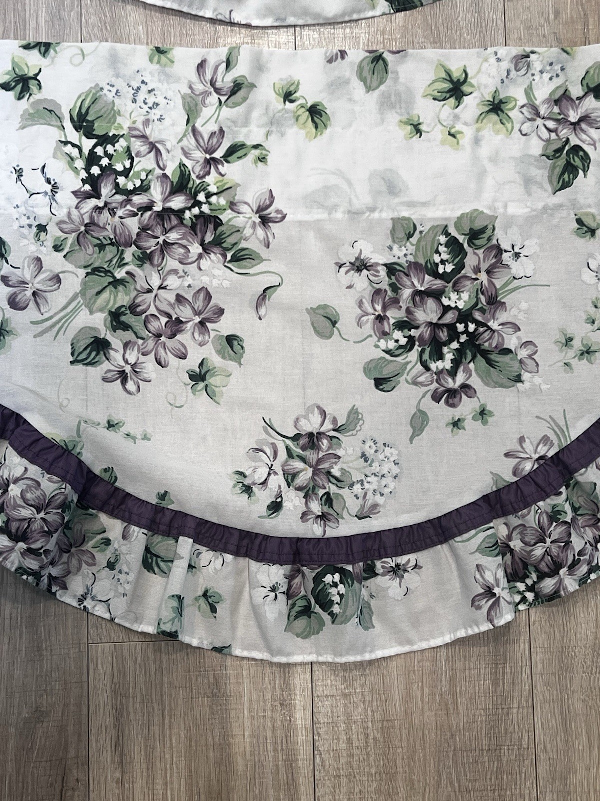 VTG JC Penney Lilac Floral Blouson Valance Set of 2 70×21 Cottage Core