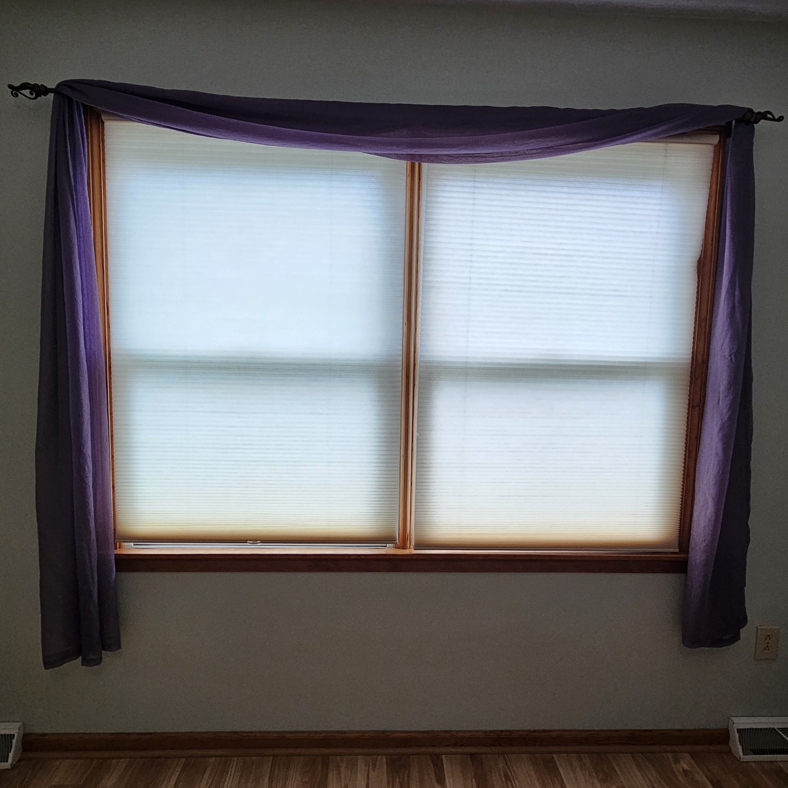 Purple Window Scarf, Valance, Swag 50×216″