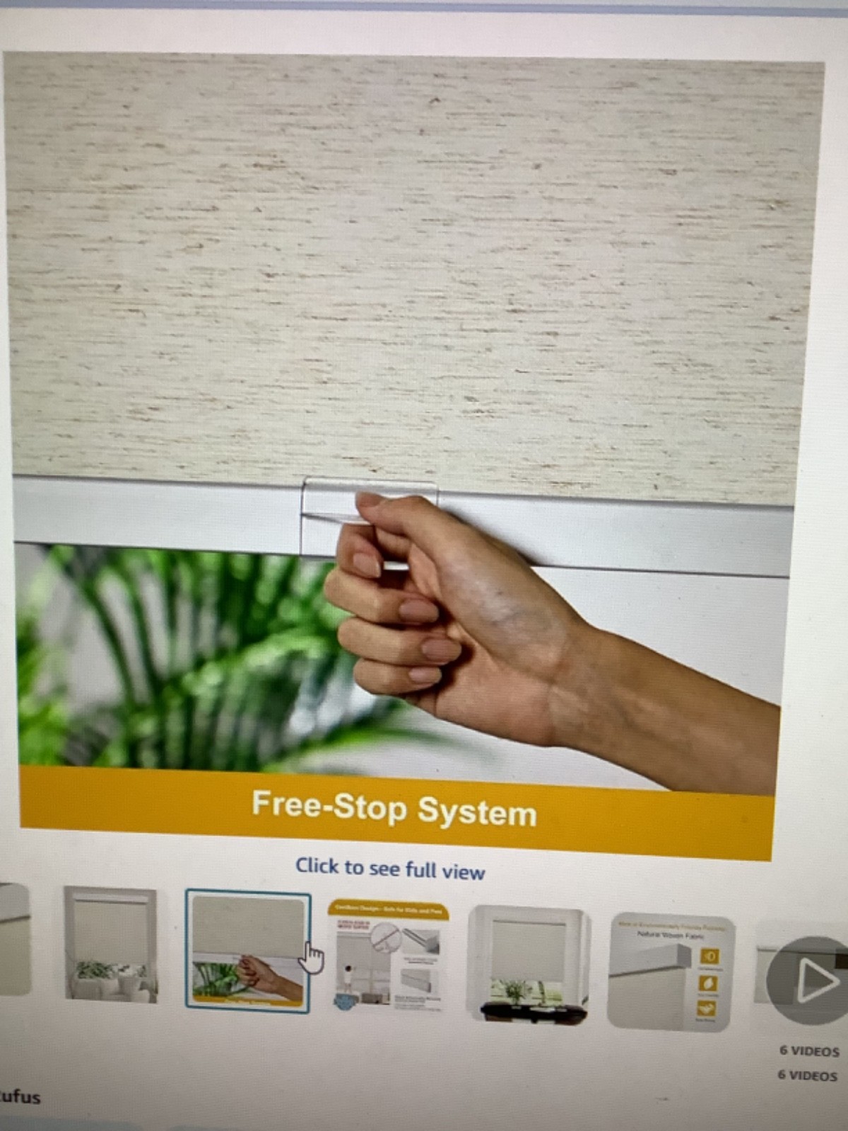 Lot of 2 Persilux Cordless Free Stop Window Roller Shade Khaki 23” W x 72″ H New
