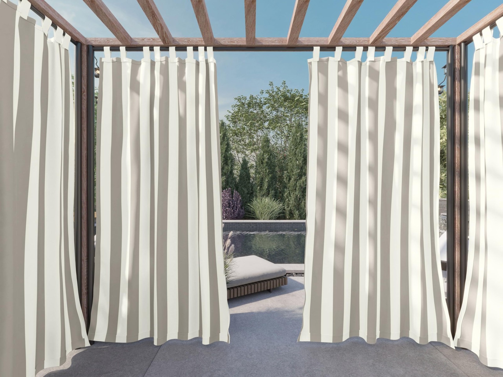 Covermates Tab Top Curtain – Weather Resistant, Touch Fastener Tabs, Weighted…