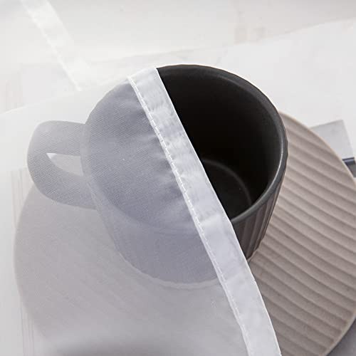 Window Valance Half Sheer Curtains Rod Pocket 60″W x 18″L (Pack of 1) White