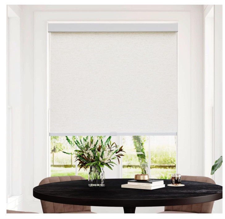 Persilux Free-Stop Cordless Roller Shades Blackout 32 x 72 Grey