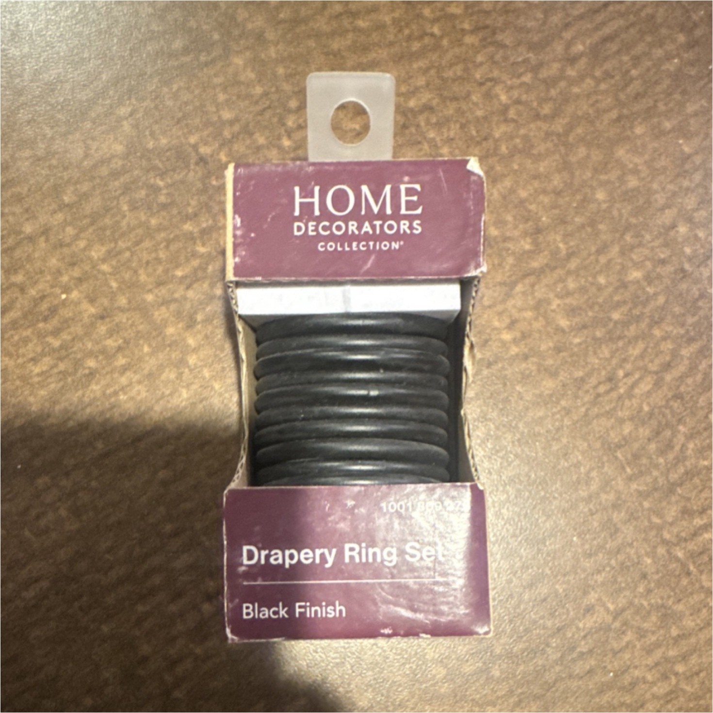 Home Decorators Collection Curtain Rings Black Metal 1.5in Pack of 10