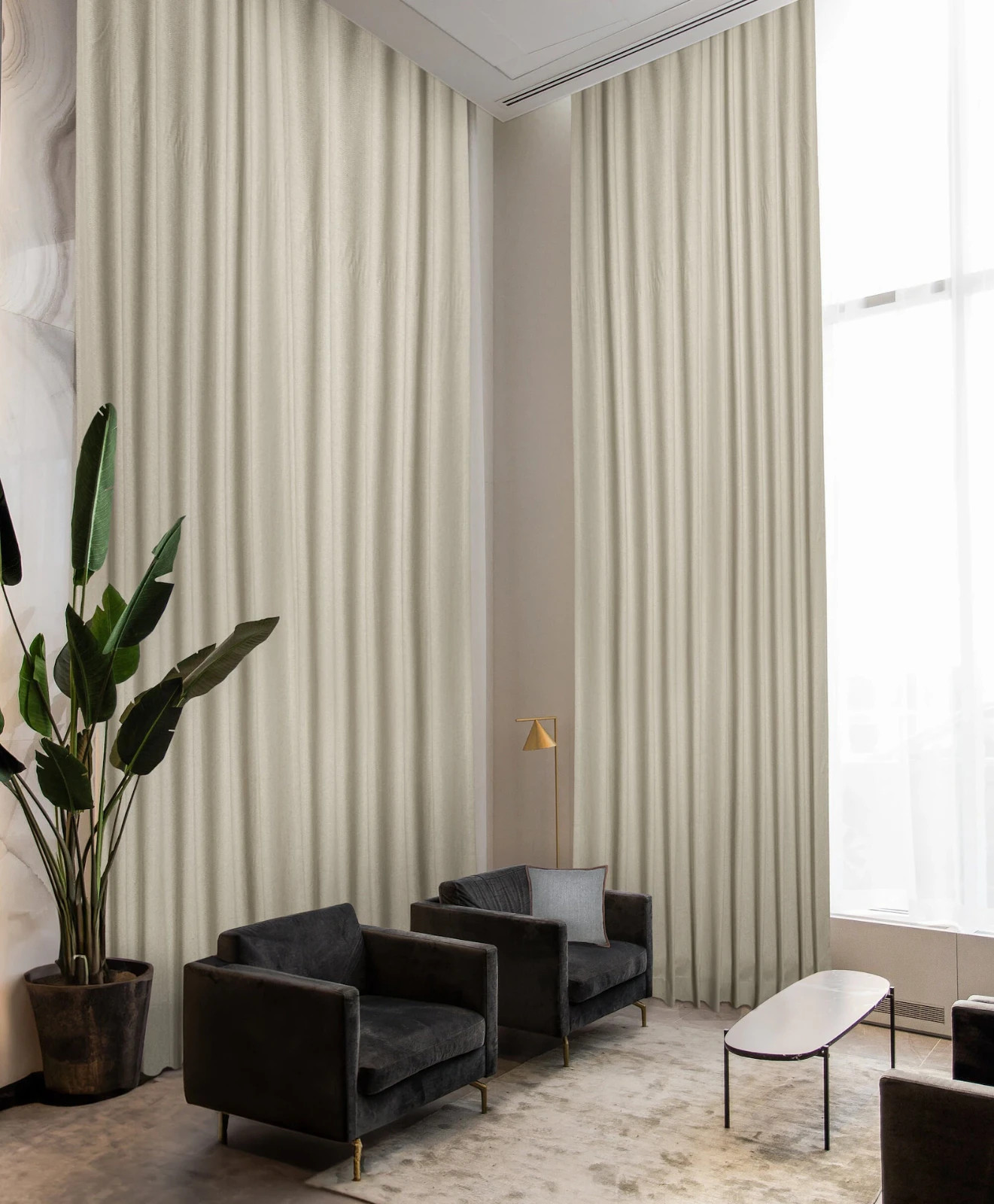 50×84 Herringbone Wool Curtain Panel | Energy Saving Window Curtains and Drapes