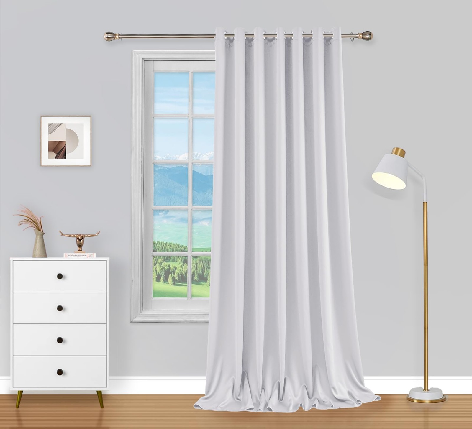 Pi Blackout Door Curtains Extra Widegrommet Privacy Room Divider Sliding Door