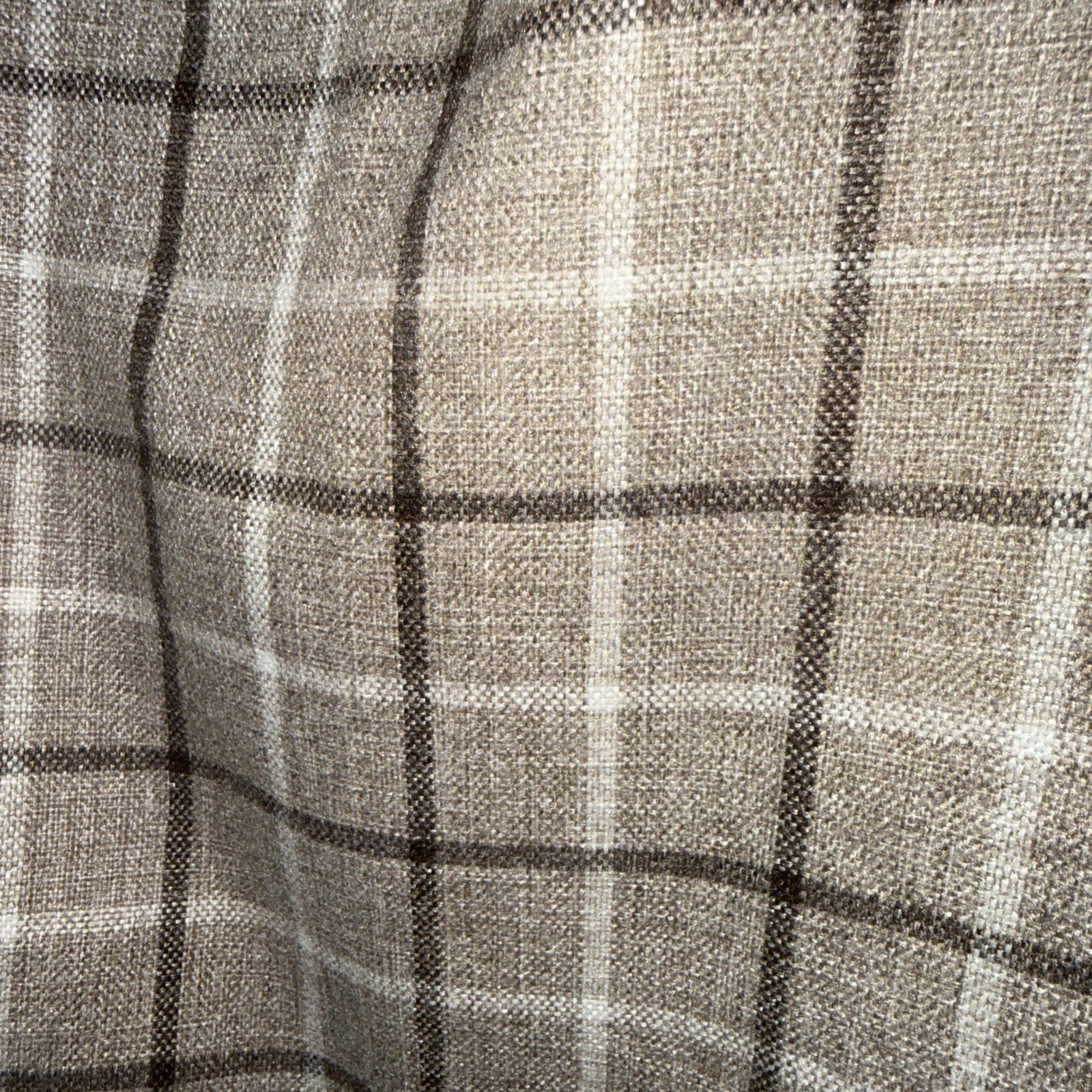 Light Blocking, Thermal Insulating, Heavy, 2 Panels CURTAINS tan And Brown Plaid