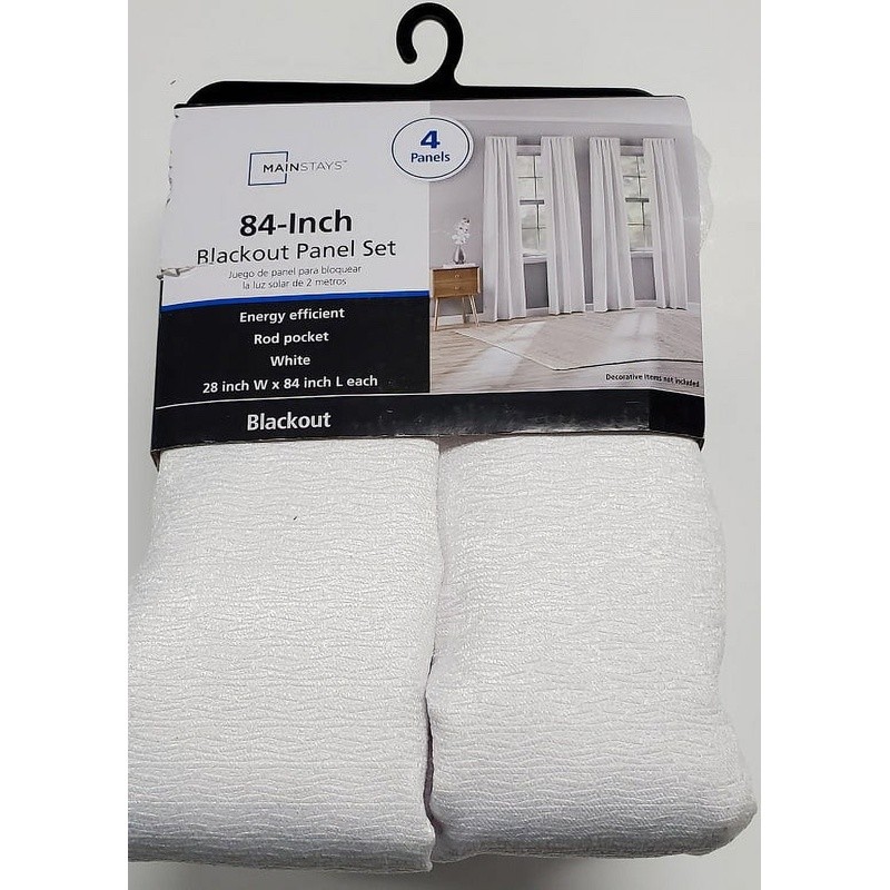 4 Pack Blackout Curtain Panels Set Light Filtering Rod Pocket Machine Washable