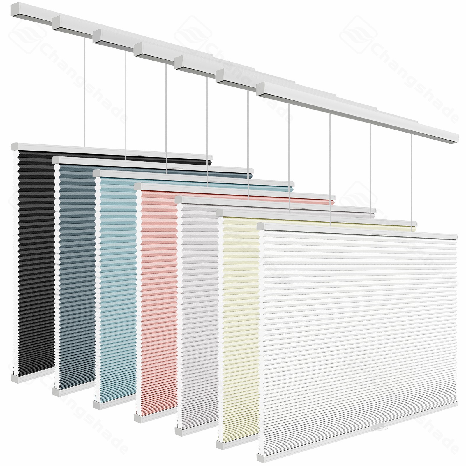 Changshade Honeycomb Light Filtering Cordless Top-Down Bottom Up Cellular Blinds