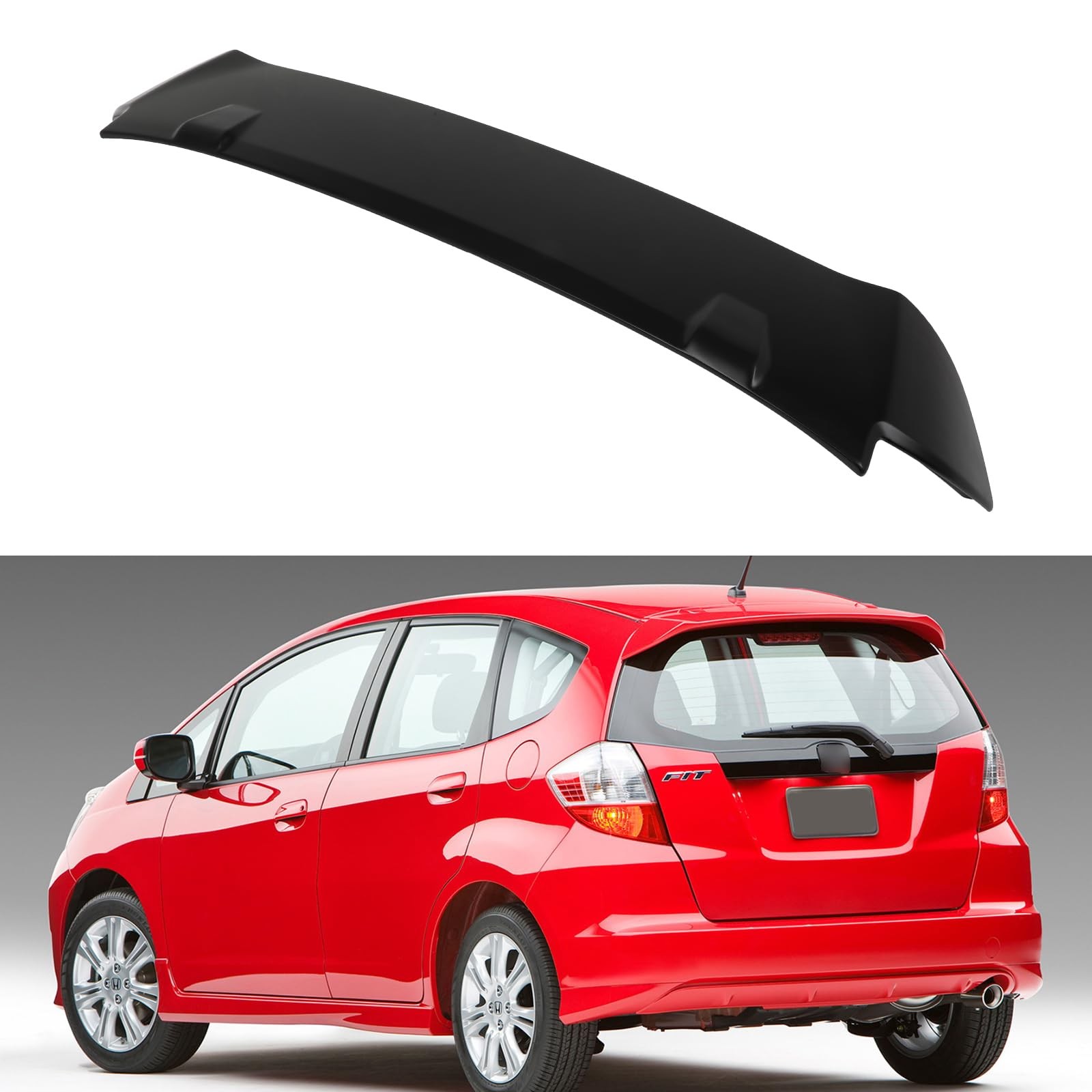 Roof Spoiler for 2009-2013 Honda Fit Rear Window ABS Matte Black