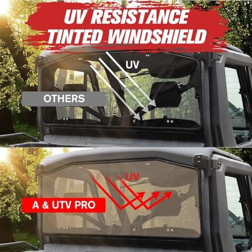 Tinted Rear Windshield for Can-Am Defender HD5 HD7 HD8 HD9 HD10 Max 2016-2024