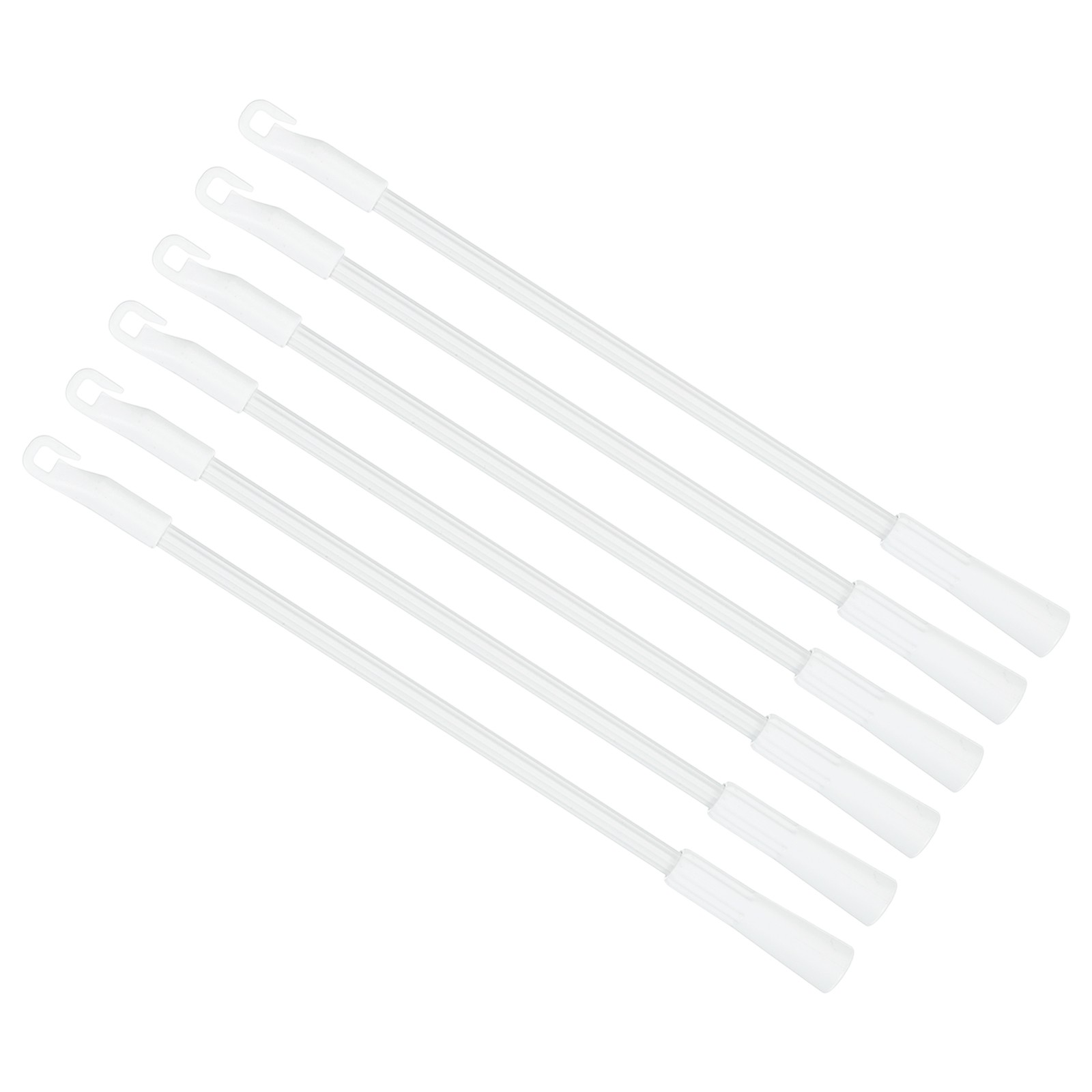 6Pcs 12″ Blinds Wand Replacement Alloy Blinds Tilt Wand with Hook & Grip White