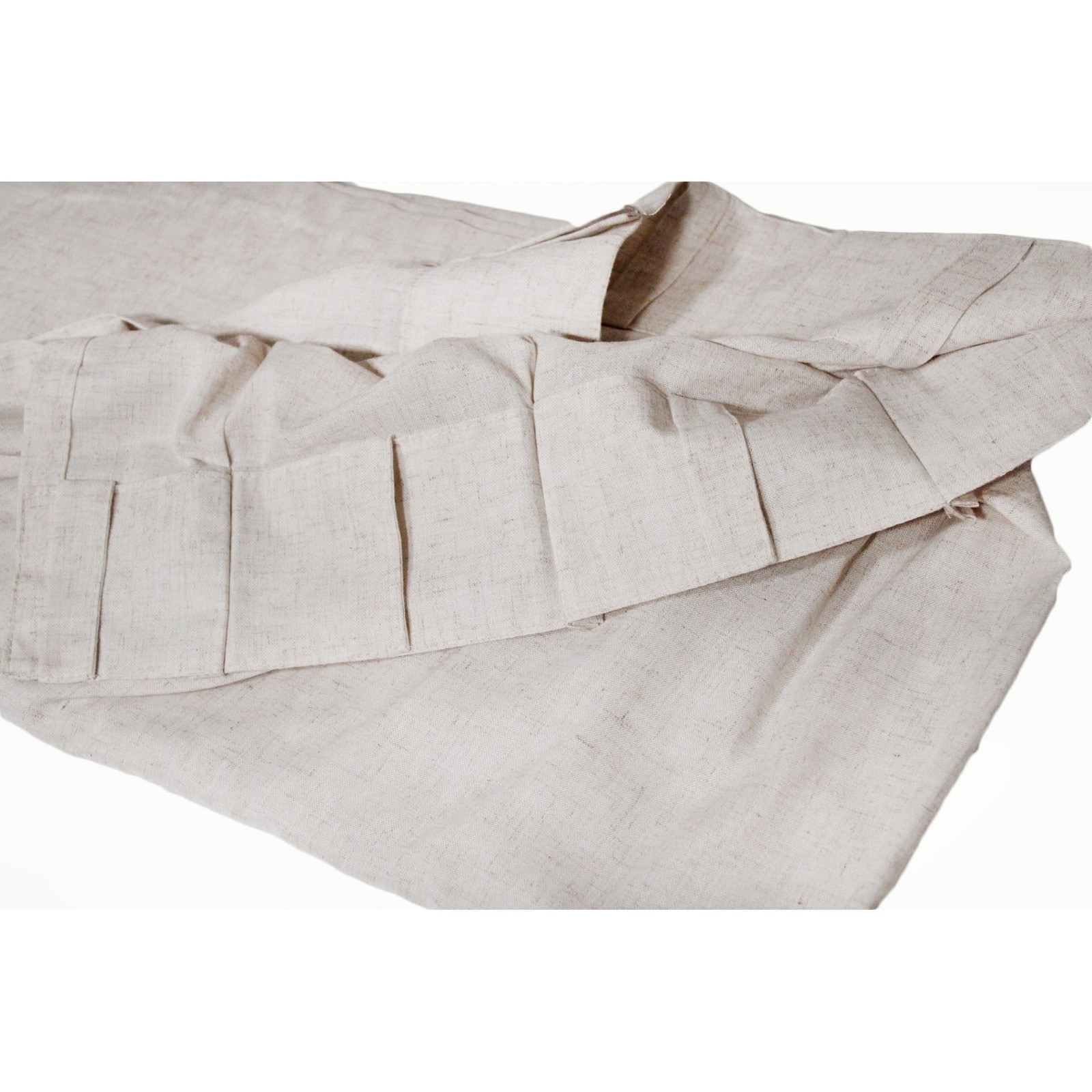 Natural Oatmeal Linen Blend Black Out Curtain Panel Rod Pocket 63 x 40 in Beige