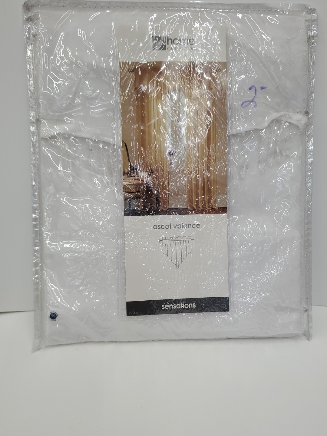 Curtain- JC Penny Home Collection Ascot Valance (Sensations) 48×18 -White
