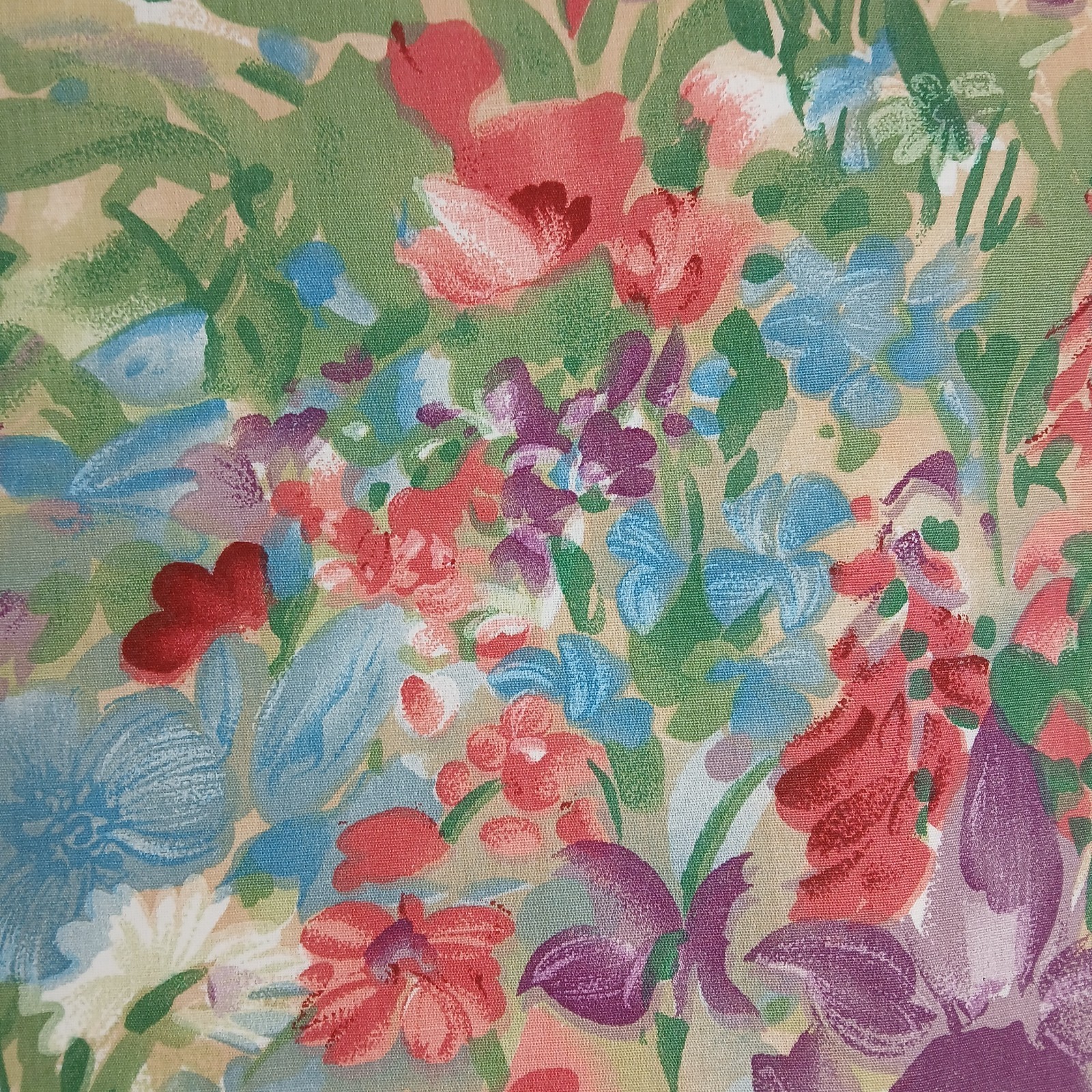 Croscill Window Scarf Valance Cottage Fabric Floral Blue Purple Pink Pair 142×42