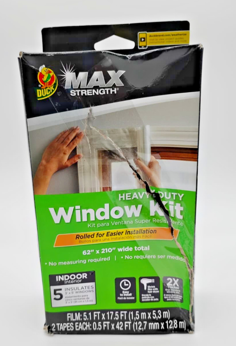 Duck MAX Strength Window Insulation Kit Winter Window Seal Kit,Fit upto 5 Window