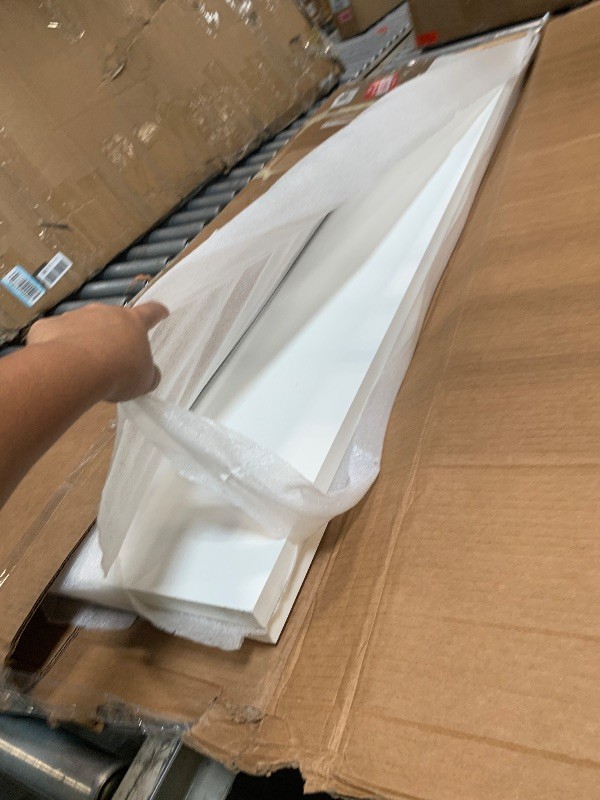 Ekena Millwork 18×55 True Fit PVC Two Equal Louver Shutters Pair Unfinished