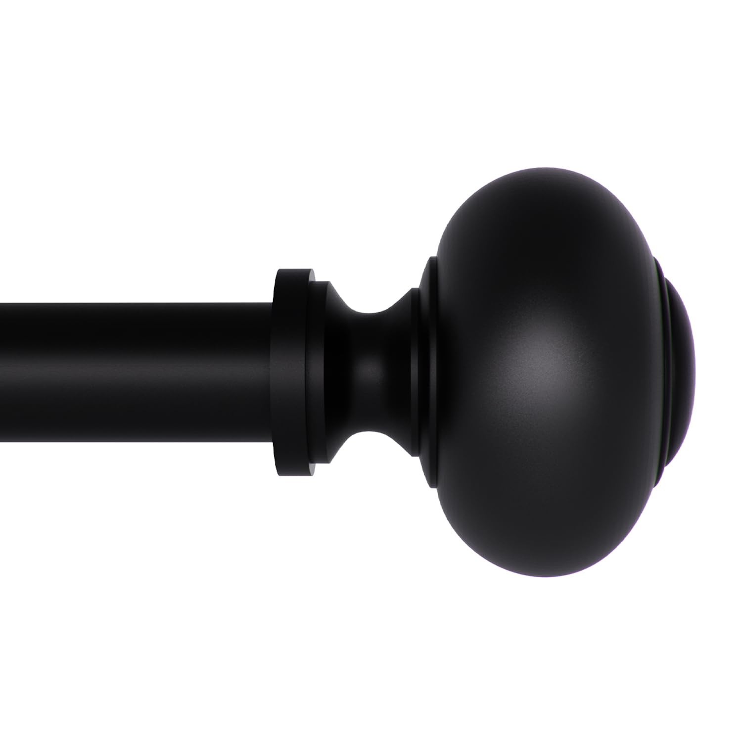 Heavy Duty Curtain Rod 28″-48/60″ for windows 1 Pack with Round Finials, 1″ D…