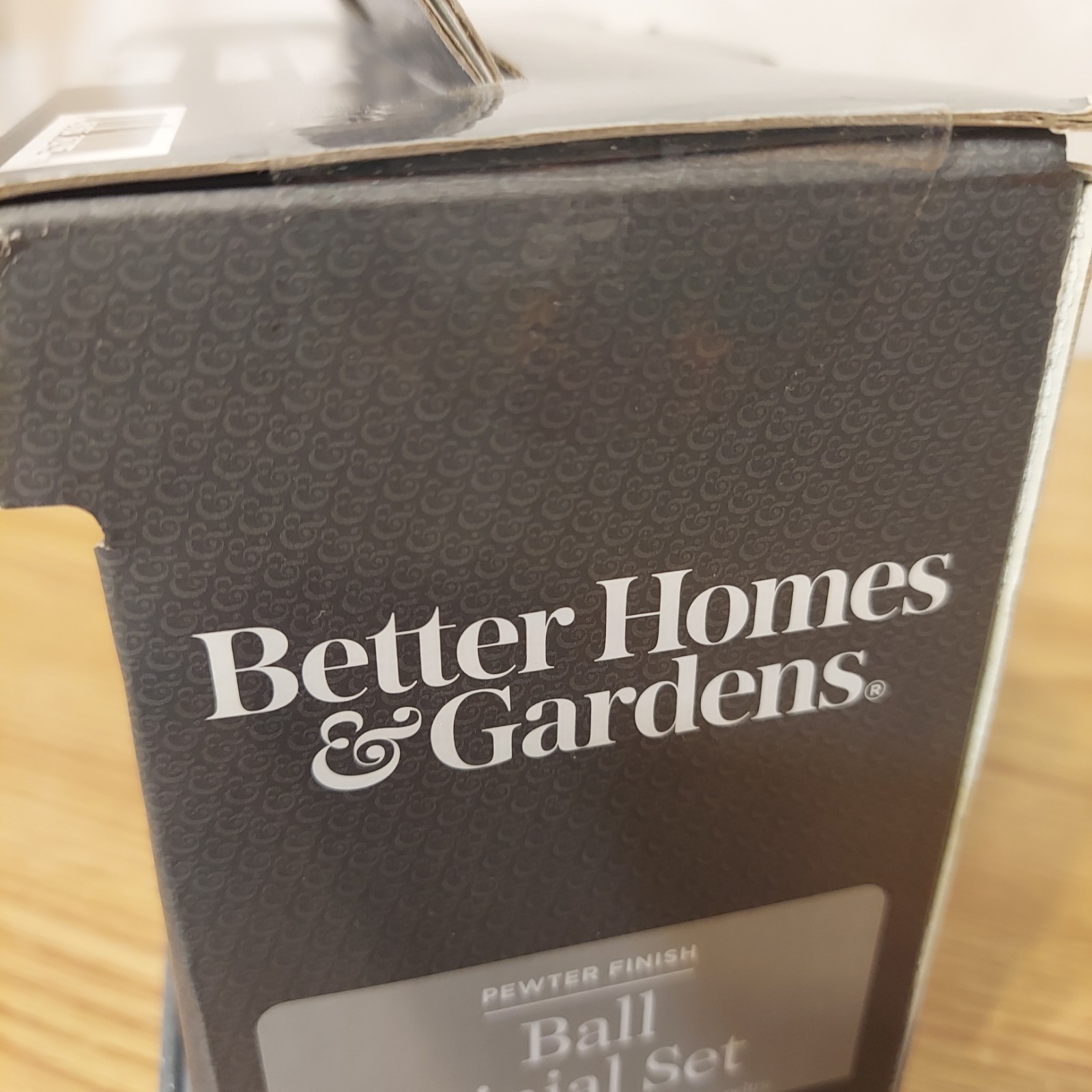 2 Sets Better Homes & Gardens Ball Finial Pewter Finish 4 Finials total