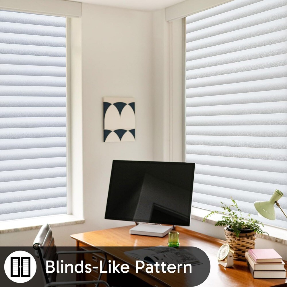 rabbitgoo Window Privacy Film Frosted Blinds Static Cling Anti-UV for Bathroom