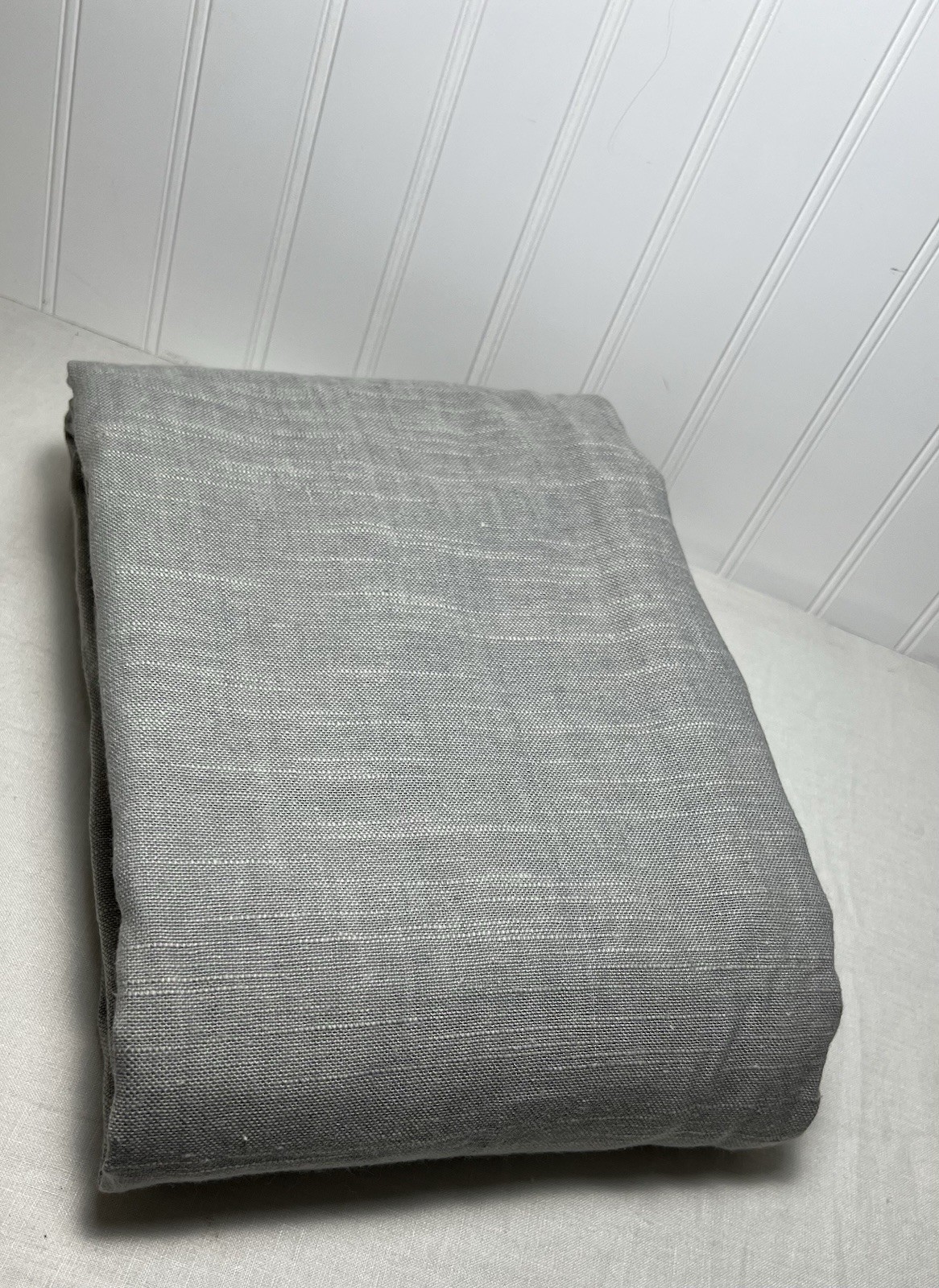 Pottery Barn Emery Linen Curtain~Mineral Blue~ 50″ x 84”