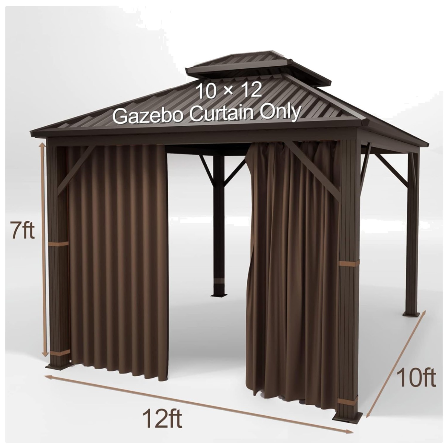Gazebo Privacy Curtain – 10′ x 12′ Replacement Wall