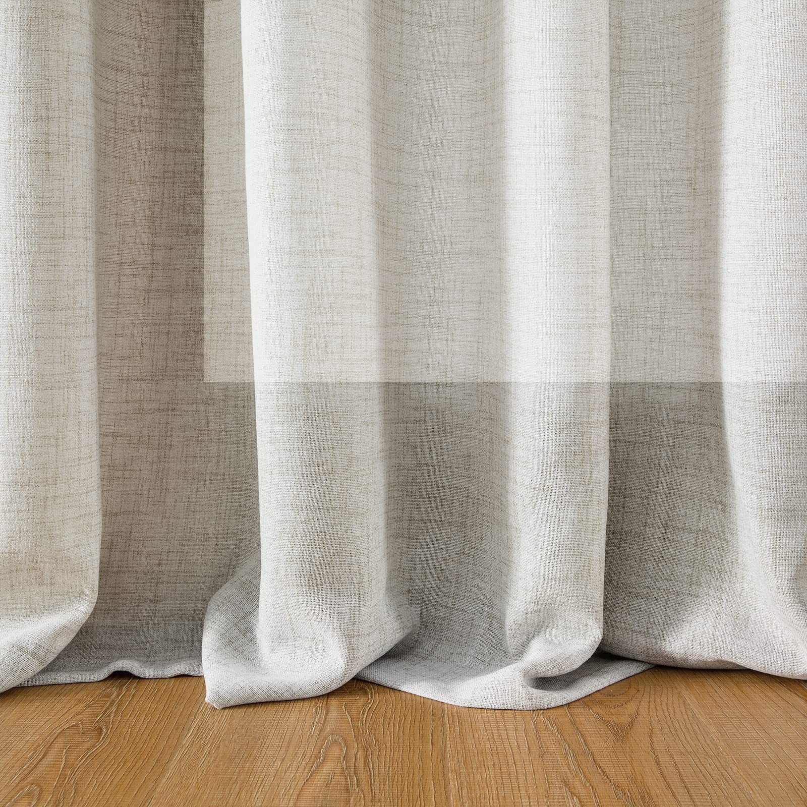 Curtains with eyelets semi free over curtains curtains set of 2, 210x140cm, natural…