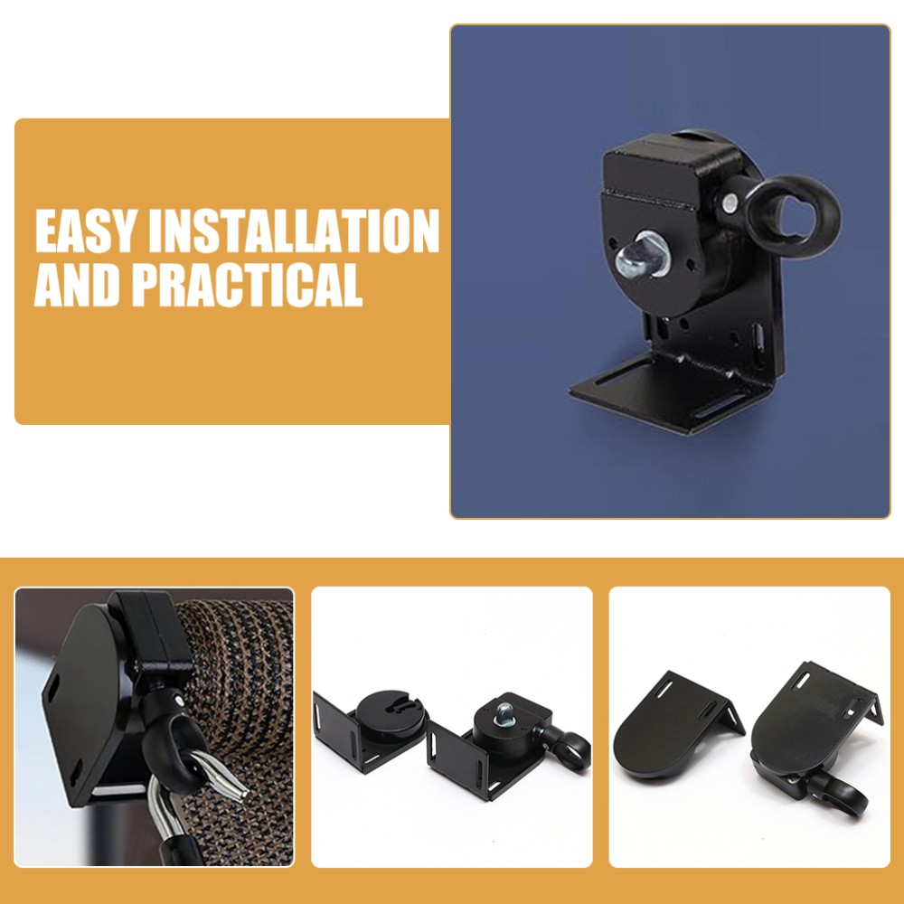 Cordless Roller Blind Bracket Black Plastic Metal Replacement for Indoor Outdoor