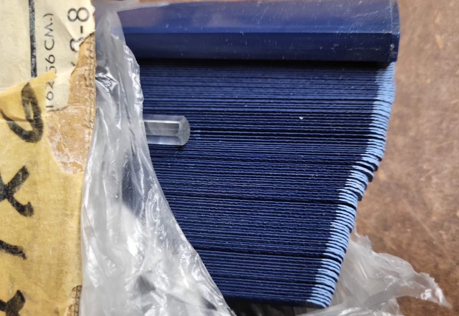 JC Penney Privacy Window Blind True Navy Light Filtering 1 in Vinyl 27″x64″ NOS