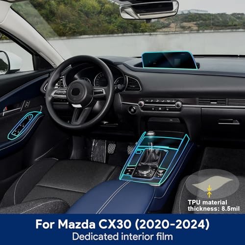 for 2020-2025 Mazda CX30 PPF Precut 8.5Mil Car Paint Automatic Gear Panel 6Pcs