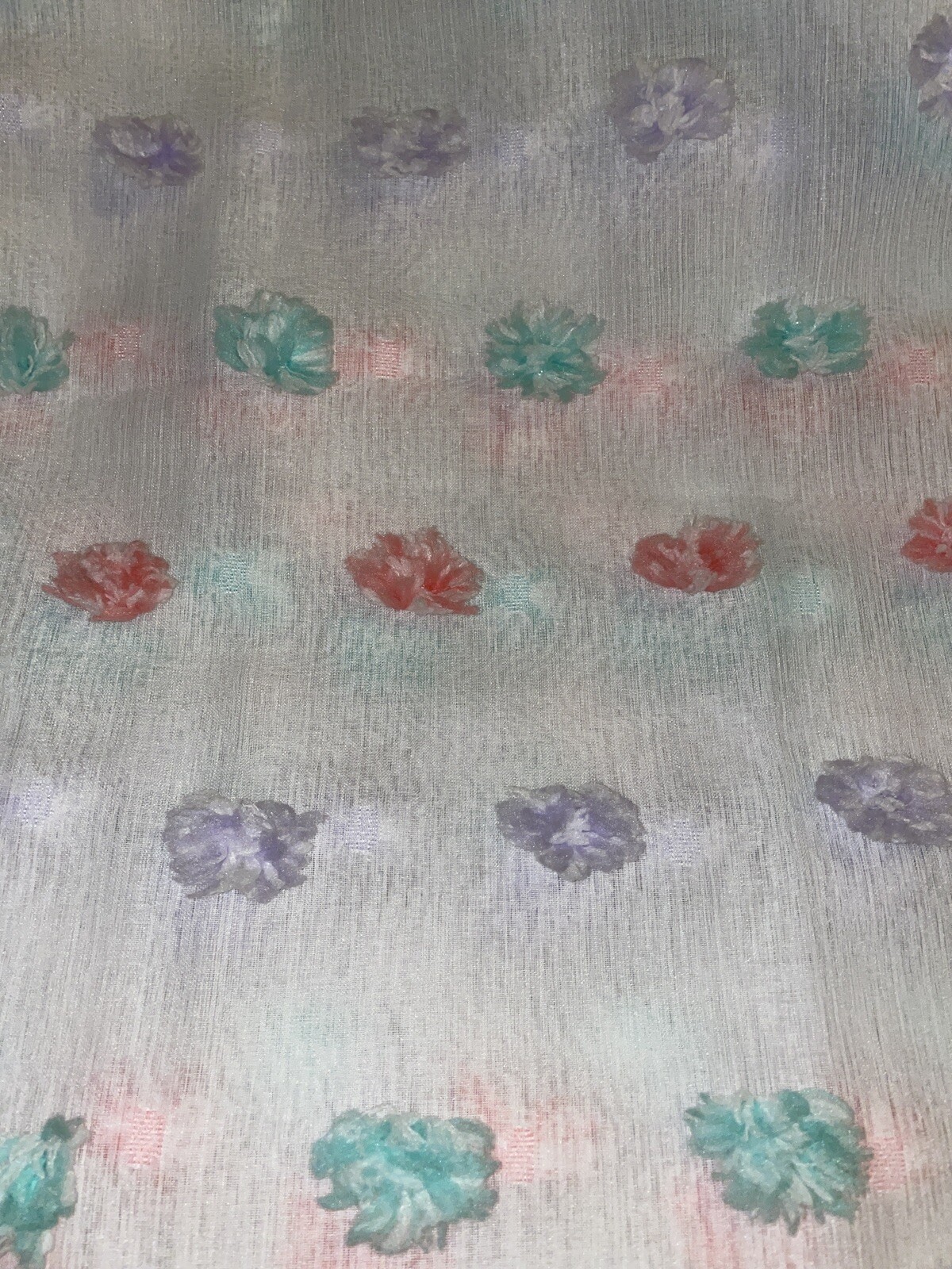 Your Zone Pom Pom Sheer Curtains One Panel 38″ x 84″