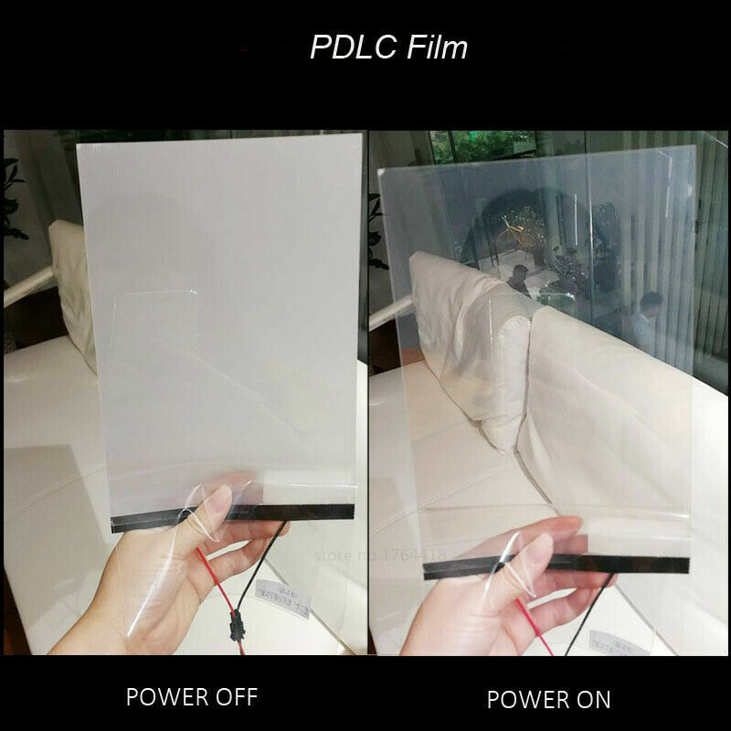 6″ x 12″ Opaque White Smart Window Film Self-adhesive PDLC Glass Tint sample