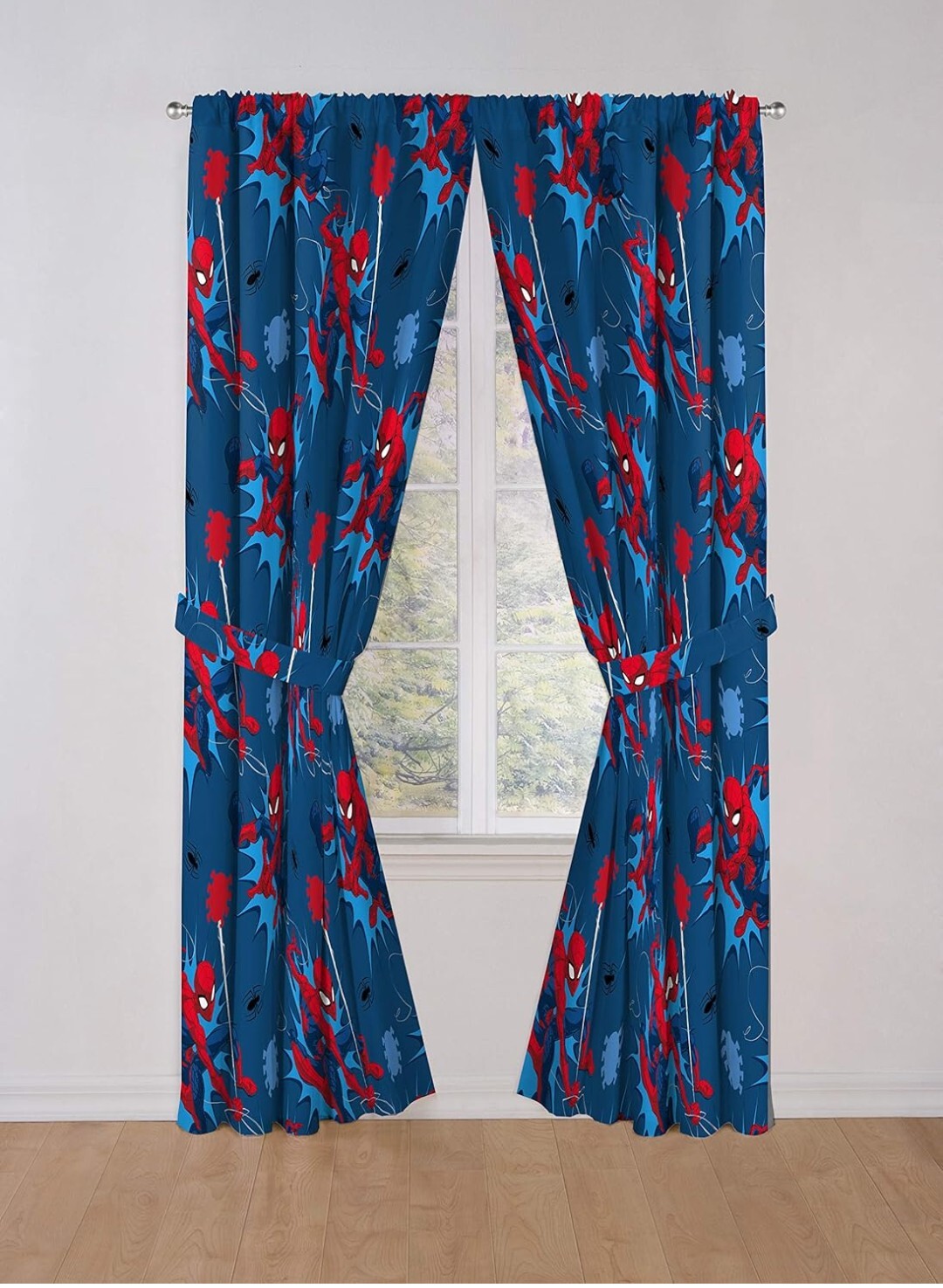 Jay Franco Marvel Spiderman Spidey Daze 84″ Inch Drapes Curtains. 4 Piece Set