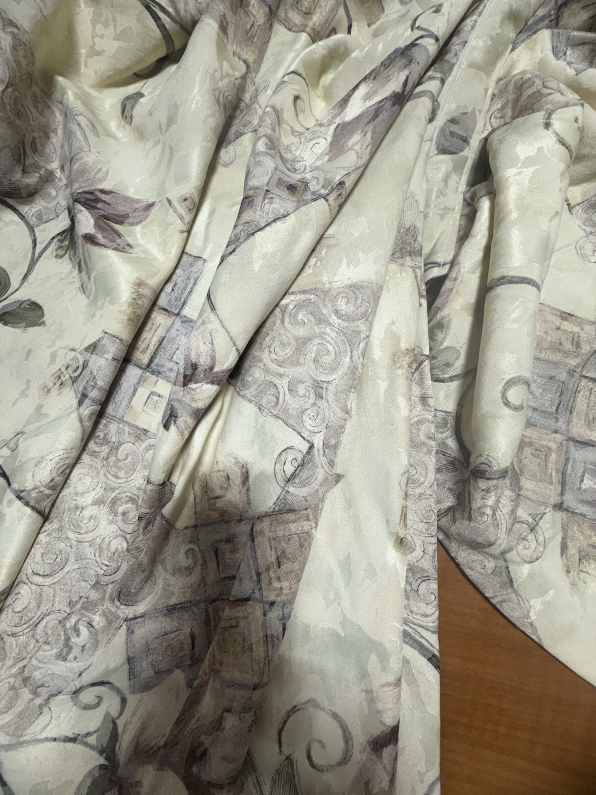 Custom Made Extra Wide Luxury Window Treatment Swag Valance 135″ W x 45″ L