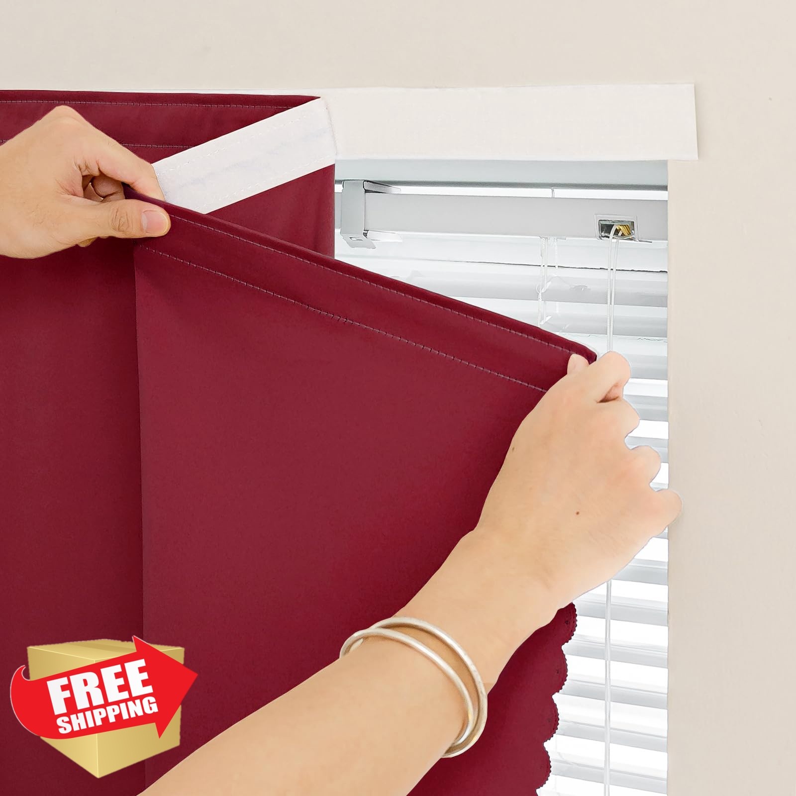 Jilron Blackout Curtain Burgundy 59x71in 1P