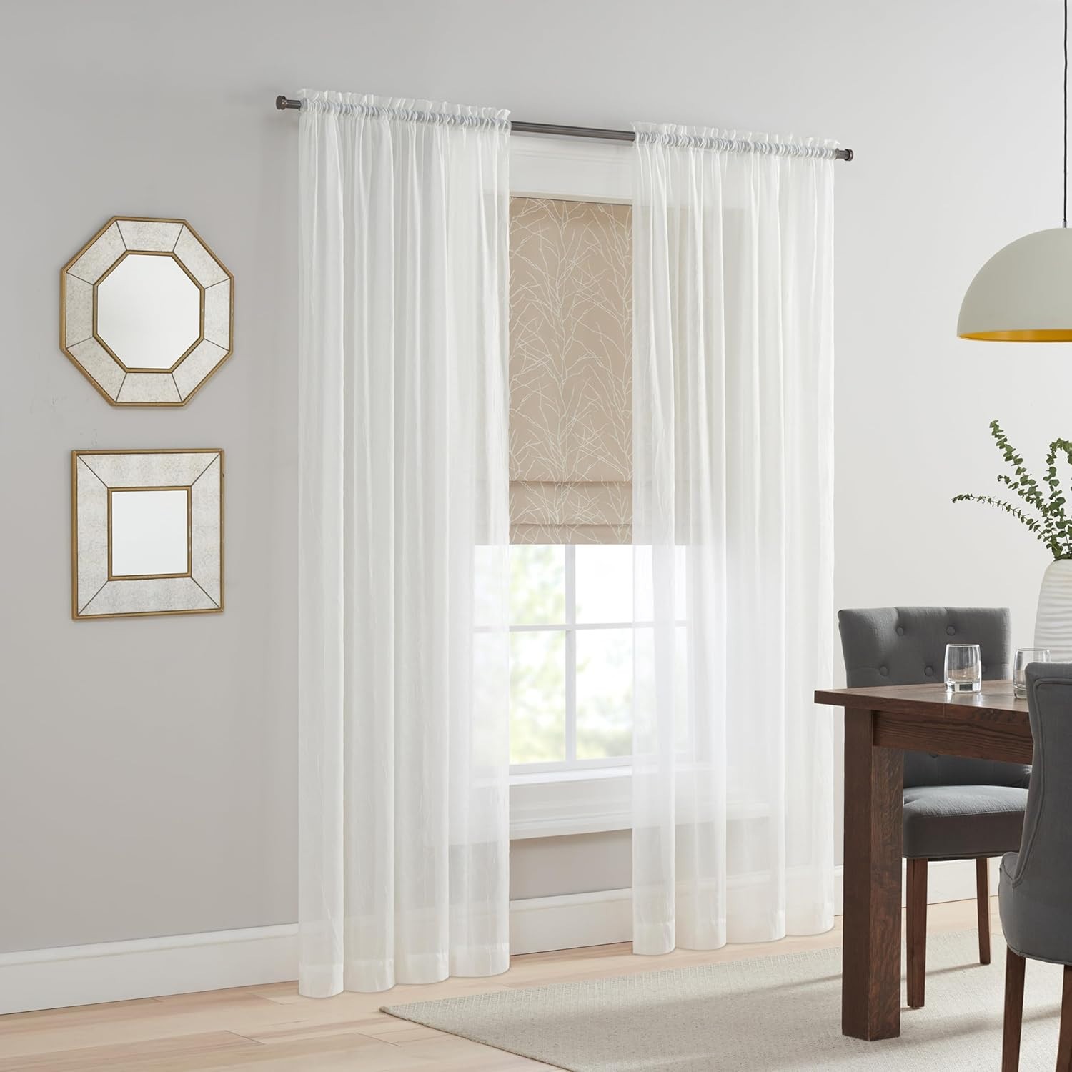 Eclipse Branches Roman Shade for Windows Cordless 100% Blackout Shade 31″ x 64″