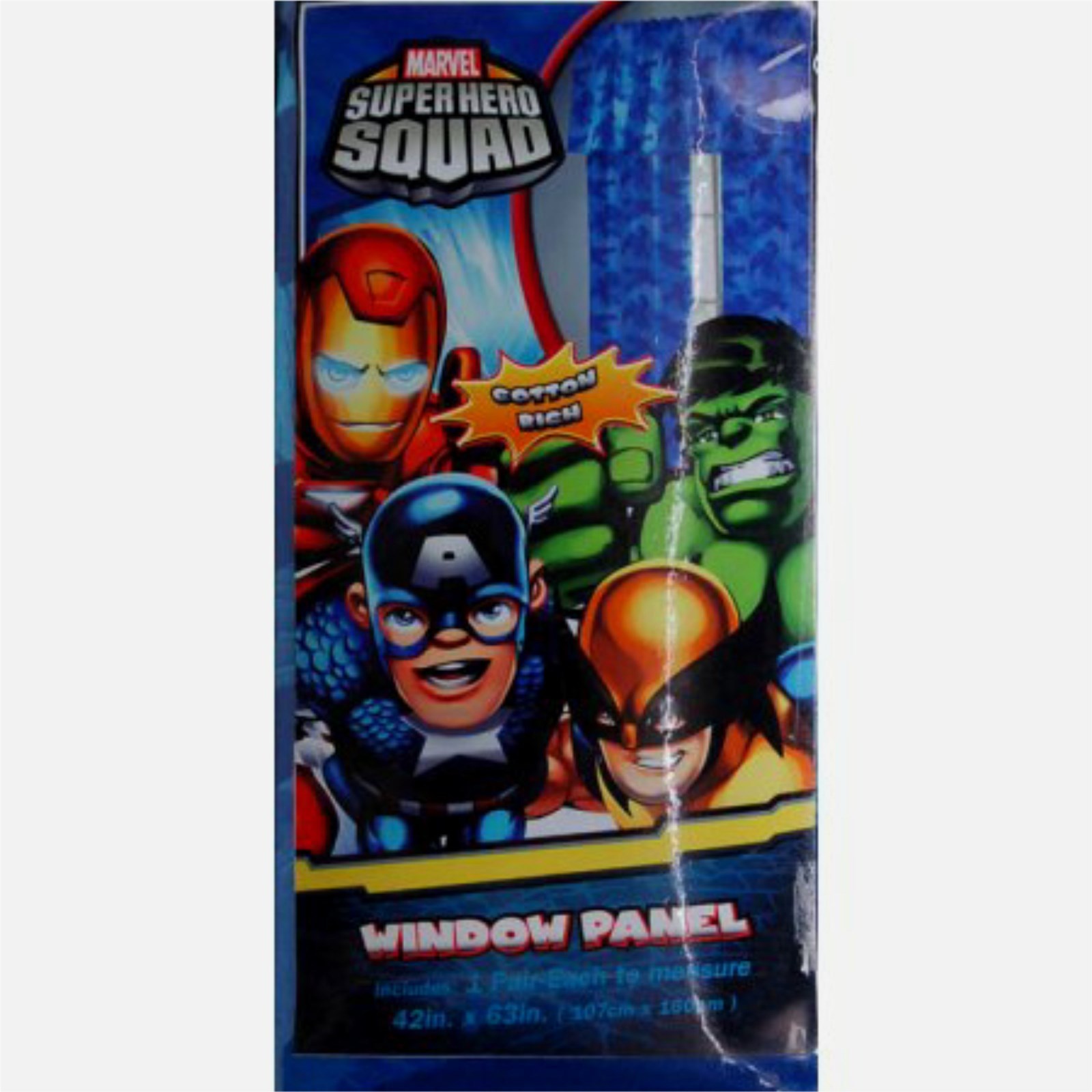 Marvel Super Hero Squad Window Curtain Panels Factory Sealed 2009