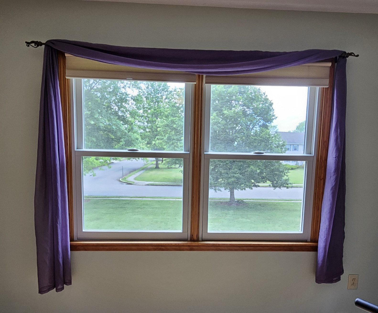 Purple Window Scarf, Valance, Swag 50×216″