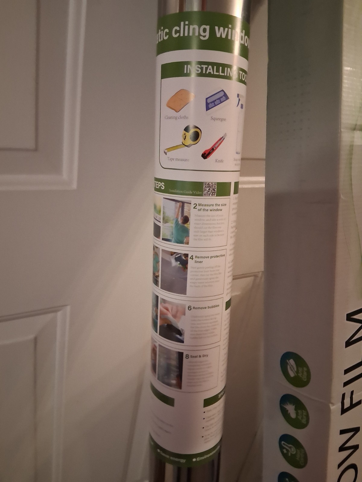 NEW_STATINT Window Film Privacy One Way Mirror Glass Tint_SILVER_55.1 x 32.8 ft